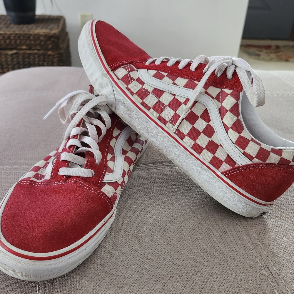 Mens Vans red checkered size 11.5